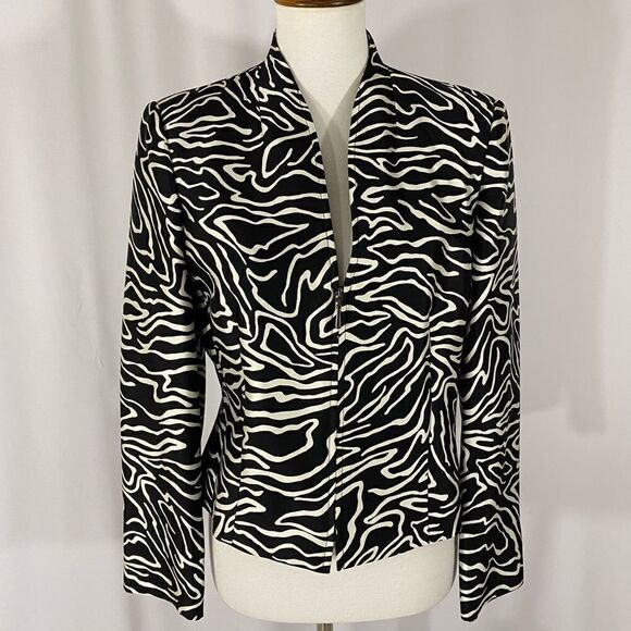 Talbots Animal Print Silk Jacket - Picture 1 of 7